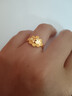 周六福（ZLF）  黃金戒指女活口足金999心心相印女戒 計價(jià) 12號-3.43g 曬單實(shí)拍圖