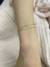 中國黃金（CHINA GOLD）雙層滿(mǎn)天星黃金手鏈足金轉運小金珠手飾教師節實(shí)用生日禮物送女友 足金滿(mǎn)天星雙層手鏈 約2.2g 曬單實(shí)拍圖