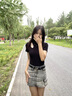 嘉麗薇短袖t恤女夏2025新款黑色韓版鏤空半高領(lǐng)t恤女正肩小個(gè)子緊身上衣 黑色【半高領(lǐng)鏤空】 M ( 90-102斤 ) 曬單實(shí)拍圖