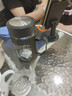 玻璃水杯商務杯大容量男女生帶蓋泡茶飲水禮品杯家用把手杯 黑色 500ml 1只 曬單實拍圖