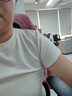 朗姿正肩刺繡短袖T恤修身圓領(lǐng)短款高級感2025年夏季新款氣質(zhì)上衣 本白色 M 曬單實拍圖