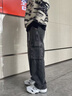 真維斯工裝褲2025春秋季男士寬松直筒運(yùn)動休閑褲潮牌百搭時尚工裝褲男款 黑色 XL 推薦體重（120-130）斤 曬單實(shí)拍圖