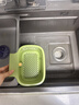 帕提拉新款可掛式水槽瀝水籃廚房洗碗池過濾網(wǎng)食物殘渣分離過濾籃水果 綠色【分離過濾/按壓傾倒殘渣】 曬單實拍圖