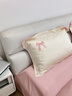 無(wú)印良品全棉床上四件套公主少女純棉被套床單輕奢高級感床笠款被罩三件套 蝴蝶結-奶昔白+奶油粉 【100%全棉】 1.8m 床單款 四件套-被套200x230cm 曬單實(shí)拍圖