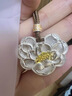 兩面異花 足銀9999牡丹花蓮花吊墜女新中式國風(fēng)描金純銀項(xiàng)鏈禮物 雙面異花足銀吊墜項(xiàng)鏈 約19克 曬單實(shí)拍圖