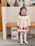幼歌（YOUGE）嬰幼兒秋季新款甜心草莓親膚裙子柔軟寬松舒適連衣裙潮 淺杏 90 cm 曬單實(shí)拍圖