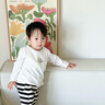 七樂豆嬰兒春秋長袖t恤寶寶兒童莫代爾秋衣幼兒薄款男童女童打底衫上衣 白色 80 曬單實拍圖