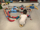Hape木質火車軌道 火車拼裝積木親子互動DIY搭建  益智玩具兒童禮物 火車軌道交運樞紐收納套 3-6Y 曬單實拍圖