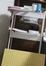 探月書架置物架落地多層家用簡(jiǎn)易可移動(dòng)帶輪小推車零食收納架收納書柜 3層-白色【側(cè)扶手+輪】（圖二） 曬單實(shí)拍圖