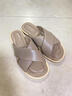 萊爾斯丹夏季新款時(shí)尚休閑舒適交叉帶平底平跟一字拖涼拖外穿女鞋12801 褐灰色 TPK  37 曬單實(shí)拍圖