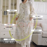 芬也（FENYE）哺乳睡裙醫(yī)院待產(chǎn)裙夏季薄款孕婦生產(chǎn)服紗布長款月子服套裝 XXL 曬單實拍圖
