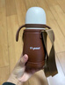 世喜保溫杯嬰幼兒寶寶保溫杯嬰兒水杯316不銹鋼外出便攜280ml 保溫杯+棕（杯套） 280ml 曬單實拍圖