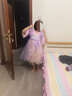 安妮優(yōu)兒女童漢服夏款櫻花公主古裝連衣裙2025新款夏季兒童裝超仙古風(fēng)裙子 紫色 130 曬單實(shí)拍圖