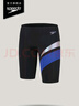 速比濤（Speedo）【汪順同款】電氣矩陣黑標(biāo)Hero5.0復(fù)刻鯊魚皮及膝泳褲男 黑/藍 34 曬單實拍圖