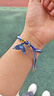 末言雨（MOYANYU）魚(yú)尾輪回手繩手工編織男女本命年紅繩手鏈藏風(fēng)情侶考斯滕成品 藍色-梵高星空+魚(yú)尾 曬單實(shí)拍圖