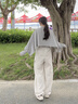 昇南防曬披肩女夏季冰絲騎車開車防紫外線罩衫斗篷透氣寬松長袖薄外套 白色-防曬披肩 均碼【150斤內可穿】 曬單實拍圖