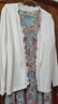 品彩針織開(kāi)衫女純色v領(lǐng)木耳邊毛衣時(shí)尚寬松氣質(zhì)百搭上衣 P13KZ1360 曬單實(shí)拍圖