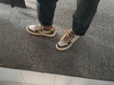 海瀾之家（HLA）男鞋時尚拼接百搭板鞋透氣休閑鞋子男HAABXM1EAC065 白棕色44 曬單實拍圖