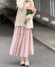 浪莎白色半身裙女夏季新款修身顯瘦顯高蛋糕裙小個(gè)子a字蓬蓬長(cháng)裙 藕粉色 L 【推薦111-125斤】 曬單實(shí)拍圖