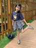 G.DUCKKIDS小黃鴨童裝女童夏裝套裝2025新款兒童衣服女孩夏季短袖裙褲兩件套 一整套 140 尺碼9~10歲【130-140cm】cm 曬單實(shí)拍圖