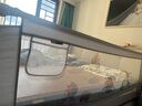 M-CASTLE床圍欄護欄嬰兒童床上防掉床邊擋板寶寶2米1.8米防摔三面加固套裝 時光灰 三面裝 (加固異型管) 1.8米床型(1.8米+2.0米+2.0米) 曬單實拍圖