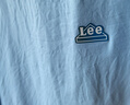 Lee商場(chǎng)同款修身版圓領(lǐng)漸變效果印花Logo男短袖T恤 天藍色 XL 曬單實(shí)拍圖