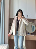 波司登2025新款沖鋒衣鵝絨服女短款三合一防風防水保暖外套B250331302 初雪白/砂巖啡|8F10/7C42|8F1A S 160/84A 體重約100-110斤 曬單實拍圖