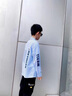 G.DUCKKIDS大男童襯衫2025春秋薄款炸街兒童外套痞帥男孩長袖條紋襯衣秋裝潮 淺藍色 22702款 泡泡棉襯衫 【薄 120 cm 曬單實拍圖