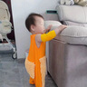 G. DUCKKIDS嬰兒衣服爬行服寶寶拖地爬爬服擦地板防臟連體衣服夏季薄款短袖 桔色無袖9分褲+護肘 80cm 曬單實拍圖