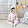 班喜迪嬰兒衣服秋裝嬰幼兒連體衣寶寶超萌哈衣爬服小月齡公主外出服春秋 粉色 80cm 曬單實(shí)拍圖