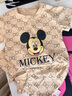 迪士尼（Disney）嬰兒衣服夏季0-2歲寶寶短袖連體衣男孩卡通新生兒棉質(zhì)薄款爬服 卡通米奇頭連體衣 卡其色 90cm 90尺碼 曬單實(shí)拍圖