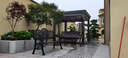 鑄梵戶(hù)外涼亭庭院鋁合金電動(dòng)歐式遮陽(yáng)棚別墅花園樓頂現(xiàn)代帶燈中式亭子 中式電動(dòng)款：3*3米-4簾【灰色】 曬單實(shí)拍圖