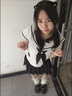 歐維沃可愛軟妹柴呼呼jk小熊貓制服水手服上衣高腰日系兩件套百褶裙套裝 單黑色百褶裙 XS 曬單實拍圖