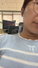 熱風(fēng)【商場(chǎng)同款】女短袖針織衫2025年夏季新款女士簡(jiǎn)約條紋針織衫T恤 22蘭白 M 曬單實(shí)拍圖