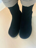 他她（TATA）氣質(zhì)粗跟短靴女靴子休閑通勤時(shí)裝靴冬季新款W5K04DD4 黑色 36 曬單實(shí)拍圖