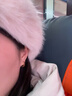 Jay 2025新款方形酒紅色耳環(huán)女百搭耳釘520送女朋友老婆禮物 曬單實拍圖