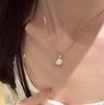 伊燦通體銀單顆仿珍珠吊墜項(xiàng)鏈女輕奢氣質(zhì)高級(jí)感鎖骨鏈2025年新款頸鏈 通體銀單顆珍珠項(xiàng)鏈 曬單實(shí)拍圖