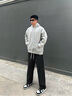 JEEP SPIRIT運(yùn)動(dòng)褲男秋季直筒褲子男寬松百搭闊腿褲舒適休閑褲男 黑色XL 曬單實(shí)拍圖