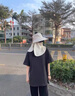 目丸戶外全臉防曬遮臉護(hù)頸一體帽子女夏季透氣面罩遮陽帽大檐養(yǎng)蜂帽女 曬單實(shí)拍圖