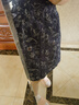 HAZZYS哈吉斯女裝 夏季款女士立領(lǐng)印花短袖連衣裙女AQWSC0BBC08 藏青色NV S (155/80A 36) 曬單實(shí)拍圖