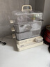 美的（Midea）電蒸鍋 22L三層大容量外置加水蒸鍋電蒸鍋 透明視窗不銹鋼蒸片多用途蒸包子鍋多功能鍋ZGC322301 曬單實拍圖