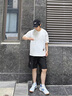 花花公子（PLAYBOY）【兩件裝】短袖t恤男夏季潮牌圓領(lǐng)寬松休閑半袖上衣服 白色+深灰 L 曬單實拍圖