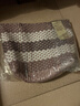 無印良品（MUJI） 手編包 環(huán)保材料 手提包菜籃子 編織包 包包 度假沙灘包 3色煙熏粉色橫條紋/小 NONE 曬單實拍圖