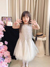 G.DUCKKIDS小黃鴨童裝女童連衣裙夏季2025薄款兒童裙子女孩夏裝背心裙網(wǎng)紗裙 米白色 130 尺碼7~8歲【120-130cm】cm 曬單實(shí)拍圖