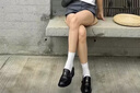 ZHR頭層牛皮單鞋女春夏軟底坡跟女鞋透氣鏤空舒適船鞋 KM33 黑色 39 曬單實(shí)拍圖