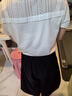 百圖betu女裝2025夏季新款休閑褲松弛感褲裙時髦八分褲 褲子女2503D10 黑色 S 曬單實拍圖