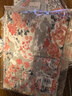 AB女士家居服純棉印花圓領(lǐng)短袖汗衫中老年媽媽裝寬松大碼睡衣上衣 紅牡丹 3XL (175/105) 曬單實(shí)拍圖