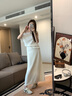 CAMILA KSENIA德訓(xùn)鞋女士2025新款夏季小白鞋平底防滑耐磨阿甘女鞋運動休閑鞋子 米白色 38 曬單實拍圖