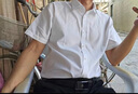 HLA海瀾之家短袖襯衫男夏季25純棉時尚條紋舒適透氣襯衣男 曬單實拍圖