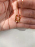 中國黃金（CHINA GOLD）黃金項鏈女足金小方糖套鏈蹦迪珠鎖骨鏈送女朋友送老婆生日禮物 約2.9g_小方糖 曬單實拍圖